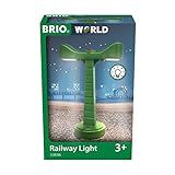 BRIO World 33836 LED-Schienenbeleuchtung - Zubehör Holzeisenbahn - Empfohlen ab 3 Jahren