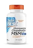 Doctor's Best, Glucosamin-Chondroitin MSM, mit OptiMSM, 240 Kapseln, Laborgeprüft, Sojafrei, Glutenfrei, Ohne Gentechnik