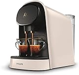 Philips Barista Kaffeemaschine, kompatibel mit Einzel- oder Doppel-Kapseln, 19 bar Druck, Tank 1 l, inkl. Verkostungsset, Weiß