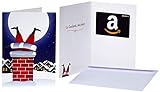 Amazon.de Geschenkkarte in Grußkarte (Weihnachtsmann im Kamin)