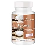 Bor (Boron) 3mg - 180 vegane Tabletten - Natriumtetraborat - Hochdosiert - ! FÜR 6 MONATE !