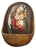 Weihwasserkessel Maria mit Jesu-Kind handbemalt 12 cm Mutter Gottes Weihbecken