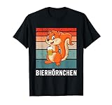 Bierhörnchen Bier Party Feiern Lustiges Biertrinker Spruch T-Shirt