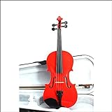 H/A Tom-EU Geige aus Lindenholz, für Anfänger geeignet, Rot