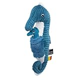 Les Déglingos Ptipotos by Plüschtier Papadu das Seepferdchen, Blau – Original – Schmusetuch ideal ab der Geburt – Geschenkidee zur Geburt – Plüschtier – B