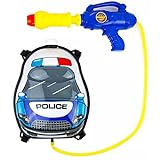 14 ' Kinder Wasserpistole Rucksack Polizeiauto Pump Action Soaker Pistole Spritzen Waffe
