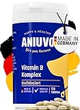 ANIUVO® Vitamin B Komplex Hund [120 Tabletten] für 4 Monate - Hochdosiertes Vitamin B für Hunde - Made in Germany - Hunde Vitamine mit B1, B2, B3, B5, B6, B7, B9 & B12 - Vitamin B Hund