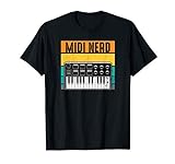 Retro Midi Nerd Keyboard Controller I Synthesizer Techno EDM T-Shirt