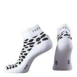 Fussvolk Quarter Socken Animalprint weiss Sportstrümpfe Ankle Socks Dalmatiner, Size:39-42