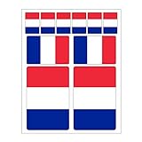Generisch 10 Stück Flaggen Aufkleber Frankreich Set | Sticker France Autoaufkleber