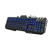 uRage Gaming-Keyboard 'Exodus 420 Metal', schwarz, Tastatur, Night-Vision-Mode, 12 Multimedia Direkt-Funktionen, Anti-Ghosting - 26-Tasten-Rollover, WIN-Lock, RGB-Farben