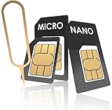 innoGadgets® Nano-SIM Adapter Set | Komplettes Adapter-Set für Nano-SIM auf Micro-SIM auf SIM | Inklusive SIM-Öffner-Nadel | Für alle Geräte geeignet
