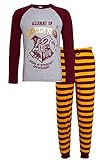 Harry Potter Herren Schlafanzug Alumni Hogwarts PJs Gryffindor T-Shirt + Loungehose, Gryffindor, L