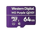 Western Digital WD Purple SC QD101 64GB Smart Video Surveillance microSDXC Card, Ultra Endurance Up to 32 TBW