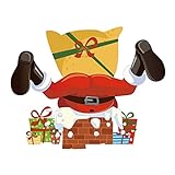 perfk Weihnachtsmann Wandaufkleber, Wandkunst, Dekoration, Geschenk, Stiefel, Tapete für Schlafzimmer