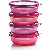 Tupperware Frischhaltedosen für Lebensmittel, 300 ml, Pink und Violett, 4 Stück