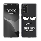 kwmobile Case kompatibel mit Samsung Galaxy S20 FE - Hülle Silikon transparent Don't Touch My Phone Schwarz Transp