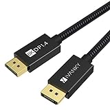 DisplayPort 1.4 Kabel 1M, iVANKY DisplayPort 1.4 Kabel (8K@60Hz, 4K@144Hz und 4K@60Hz), DP Kabel geeignet für Monitor,Gaming-Grafikkarte - 1M/ Schwarz(Verschlussfrei & aus Nylongeflecht)