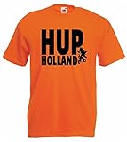 World-of-Shirt HUP Holland Löwe Herren T-Shirt Trikot|orange S