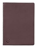 Notizbuch A5 von SmartPanda – Braun, Softcover mit drahtgebundener Spirale – Liniert, Executive, 160 Seiten, 100 g/m²