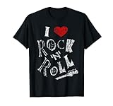 Love Rock n Roll Musik Gitarre Liebe Herz Vintage Rockn Roll T-Shirt
