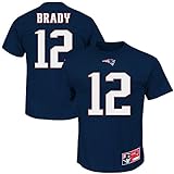 Majestic Athletic NFL Football T-Shirt New England Patriots Tom Brady Navy Receiver II Trikot Jersey (Klein)
