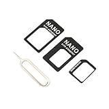 LeftSuper 3 in 1 für Nano SIM Adapter und für Micro SIM Adapter und für Nano zu für Micro Adapter mit Einer Nadel für Mobile Geräte