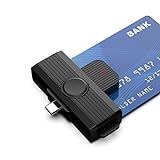USB C Smart Card Reader, kartenlesegerät personalausweis DOD CAC Chipkartenleser Adapter für ID-Karte / SIM-Karte / IC-Bank-Chipkarte, kompatibel mit Windows XP/Vista / 7/8/10/11, Mac OS
