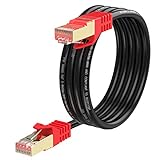 XXONE Cat-6-Ethernet-Kabel für den Außenbereich, 3 m, 26 AWG, robustes Cat6-Netzwerkkabel, Patchkabel, RJ45-LAN-Kabel, FTP, wasserdicht, direkte Erdverlegung