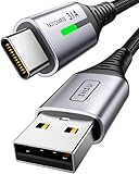 INIU USB C Kabel 2m, Typ C 3,1A Handy Ladekabel USB auf USB C Schnellladekabel, Nylon USB-C Aufladekabel Lang für iPhone 16 15 Pro Samsung Galaxy S21 S20 S10 Note 10 Google Pixel 7 6 Xiaomi usw