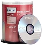 Philips DVD-R Rohlinge (4.7 GB Data/ 120 Minuten Video, 16x High Speed Aufnahme, 100er Spindel), DM4S6B00F/00
