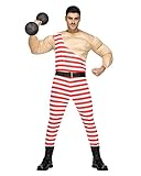 Horror-Shop Vintage Zirkus Bodybuilder Muskelkostüm für Männer