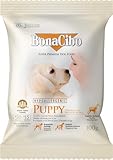 BONACIBO - Junge Hunde - Welpen - Huhn und Sardellen mit Reis - Trockenfutter - 100 G