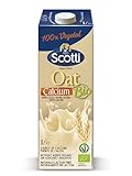 Riso Scotti - Hafergetränk mit Calcium - 100% pflanzlich, biologisch, natürlich laktosefrei, ohne Zuckerzusatz - 1 L