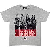 WWE Superstars Jungen-T-Shirt Heather Grey 9-10 Jahre | Alter 5-14 Kinderkleidung, Ringen John Cena Braun Strowman Roman Reigns Seth Rollins Kids Top