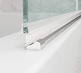 Boromal 95CM Schwallschutzprofil für Dusche Schwallleiste Alu Schwallschutzleiste für Glas Duschen, 2 Stück