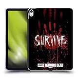 Head Case Designs Offiziell Offizielle AMC The Walking Dead Überleben Hand Typografie Soft Gel Handyhülle Hülle kompatibel mit Apple iPad Air (2020)