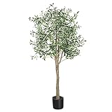 YOLEO Künstlicher Olivenbaum 180cm kunstpflanze Künstliche Pflanzen groß Olivenbaum Künstlich Kunstbaum wie echt für Wohnzimmer Schlafzimmer Büro Deco