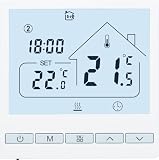 BEOK CONTROLS Thermostat Heizung Digital Programmierbar Thermostate Fussbodenheizung Raumthermostat Für Wasser Fußbodenheizung Temperaturregler Wandthermostat 230V 3A TOL47-WP Non-WiF