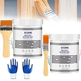 TZEKING 600g Transparenter Wasserdichter Beschichtungsmittel,Wasserdichte Isolier-Dichtstoff-Emulsion,Wasserdichte Beschichtungsmittel,Invisible Waterproof Agent für Badezimmer,Toilette,Wände(300g*2)
