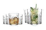 Pasabahce Glas Cocktailgläser 4x Whisky Gläser (250ml) und 4x Longdrink Gläser (250ml) als Set | für einen wunderbaren Cocktail Abend – Spülmaschinenfest