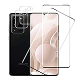 Carantee 2+2 Stück 3D Schutzfolie für Panzerglas für Samsung Galaxy S20 Ultra 5G mit Kameraschutz, Bläschenfrei Galaxy S20 Ultra Displayschutzfolie, Anti-Staub Wasserdicht Schutzglas für S20 Ultra 5G