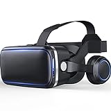 HBOY VR Headset Mit Kopfhörer Virtual Reality Headset 3D VR Brille Brille Für 3D Filme Videospiele Kompatibel Mit 4,7-6,6 Zoll Smartphones