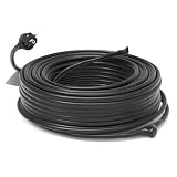 HEATIT JHSF 8m Selbstregulierendes Rohrbegleitheizung mit Thermostat Frostschutz für Wasserleitungen oder Pflanzen, eisfrei Heizleitung16,4 W/m 230V IP65