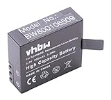 vhbw Akku kompatibel mit Rollei Actioncam 220, 310, 330, 372, 415, 416, 425, 426, 510, 525, 540, 610, 625 Videokamera Camcorder (900mAh, 3,7V, Li-Ion)