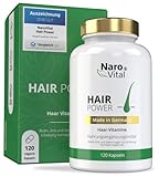 NaroVital Haar-Vitamine - Hochdosiert mit Biotin, Zink, Selen, OPC, Hirse-Extrakt (reich an Silizium und Kieselerde) - 120 Kapseln (2 Monate) - Haar- & Bartwuchs - Frauen und Männer