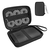 ROEOWENE Tasche für SUPVAN E10 Etikettendrucker Etikettiergerät Mini Drucker Schutzhülle für Nelko P21/NIIMBOT D110/Pristar P15 Bluetooth Beschriftungsgerät Tragbarer Labeldrucker (Nur Tasche)-Schw