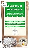Rasenkalk gegen Moos & Unkraut 1.5Kg - Ideal Im Frühjahr & Herbst - 100% natürlich & langfristige Moos Verdrängung - Rasenkalk Granulat Für Streuwagen - Tierfreundlich - Kalk Für R