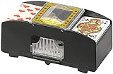 Unbekannt Grand Straight Royale Kartenmischmaschine: Elektrische Kartenmisch-Maschine für 2 Decks á 54 Karten, schwarz (Kartenmischgerät)