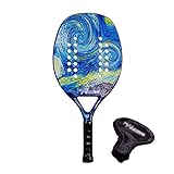 Tennisschläger, Carbon-Beach-Tennisschläger, Beach-Tennisschläger mit Carbon und Glasfaser, weicher Eva-Tennisschläger, tragbare Tragetasche